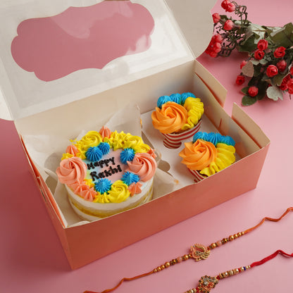 Rakhi Theme Bento & Cupcake Box