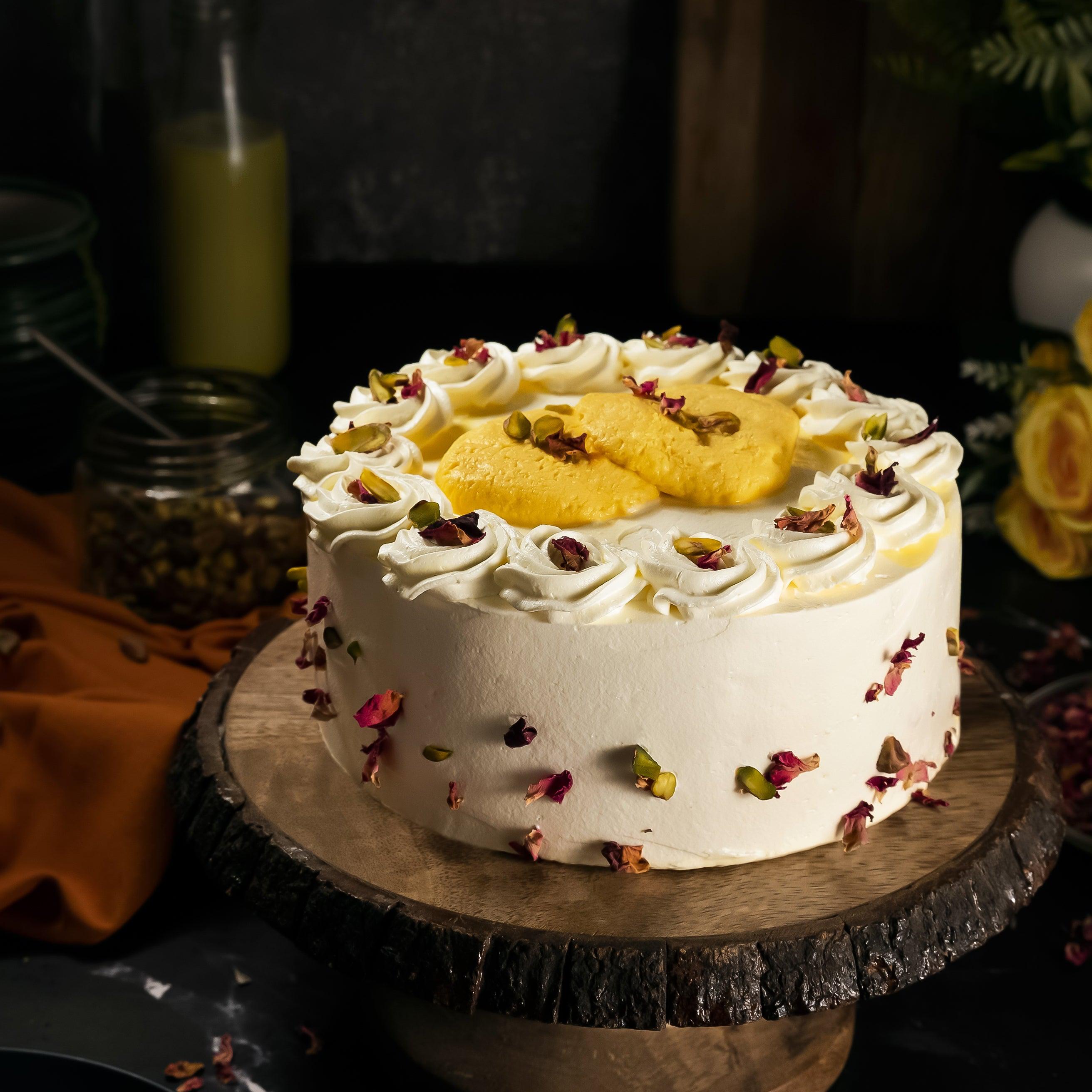 Eggless Rasmalai Cake/Fusion Cake Recipe - On the Flame