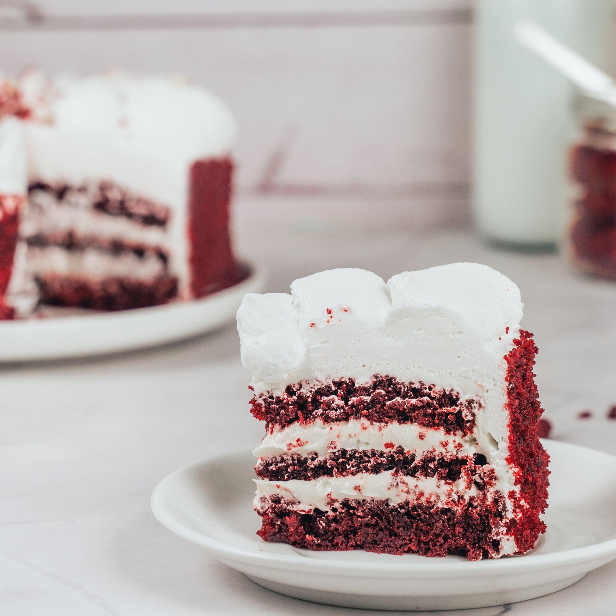 Buy Red Velvet Cake With Red Hearts - Giftsdestination — giftsdestination
